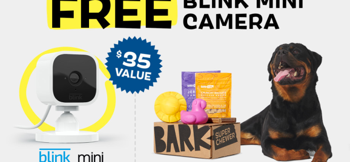 Super Chewer Coupon: FREE Amazon Blink Mini Camera With First Box of Tough Toys and Treats for Dogs!