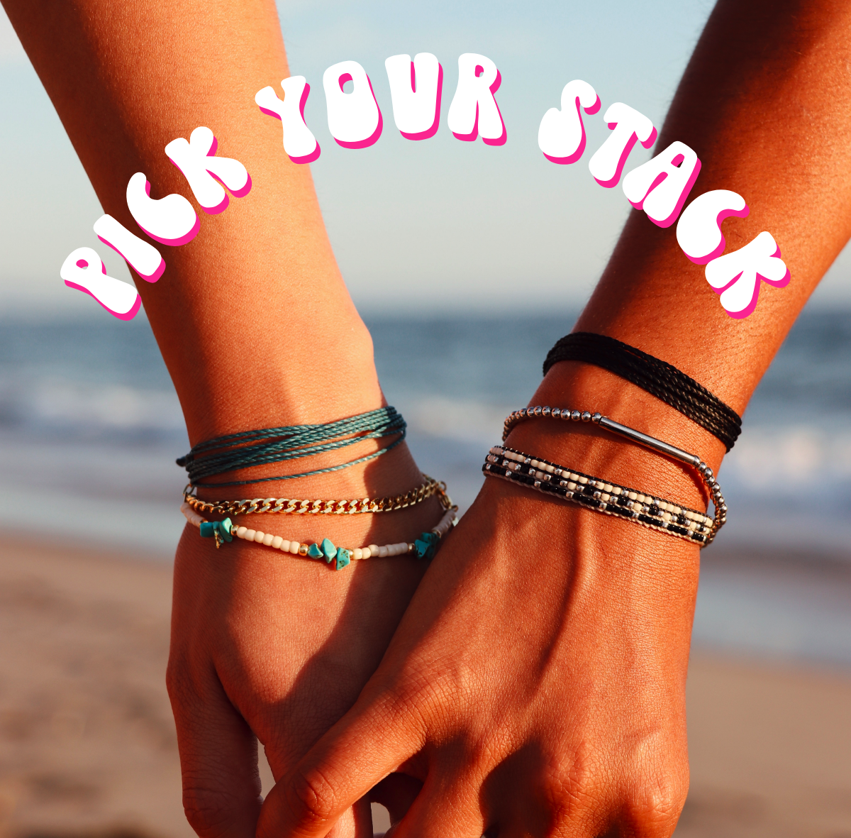 Pura Vida Bracelets - Style pack of 4 - Keep it Cosmic – Pine & Moss