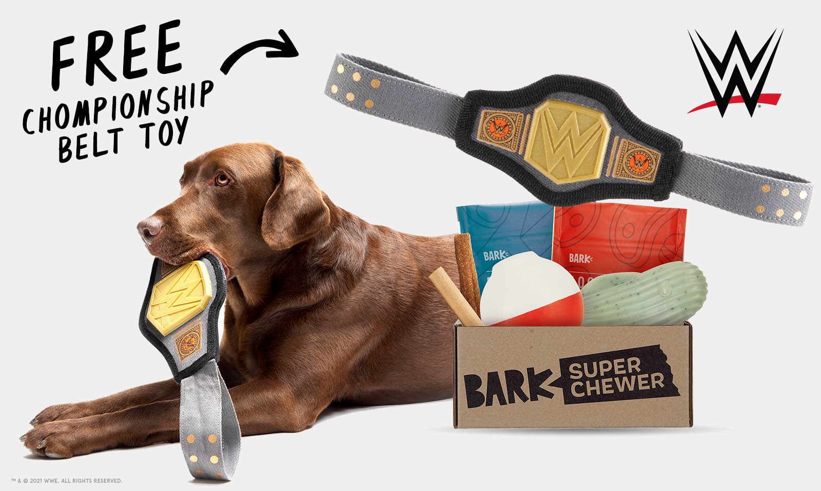 Super Chewer Coupon: FREE WWE Chompionship Belt Toy With First Box 