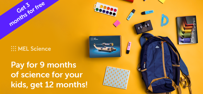 MEL Science Back To School Sale: 3 Months FREE On Chemistry, Physics, Coding, and Kids Boxes!