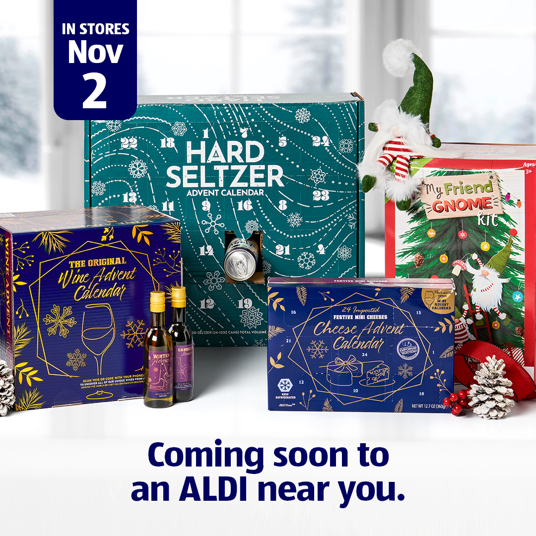 2022 Aldi Advent Calendars Coming Soon Cheese, Wine, Hard Seltzer