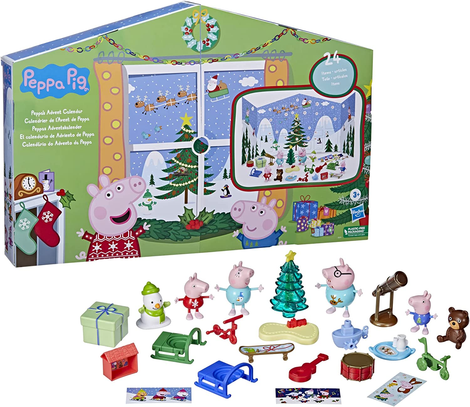 2022 Peppa Pig Advent Calendar Winter Wonderland With Peppa And The