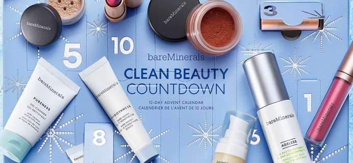 bareMinerals 2022 Beauty Advent Calendar: 12 Clean Beauty Bestsellers 25% Off!
