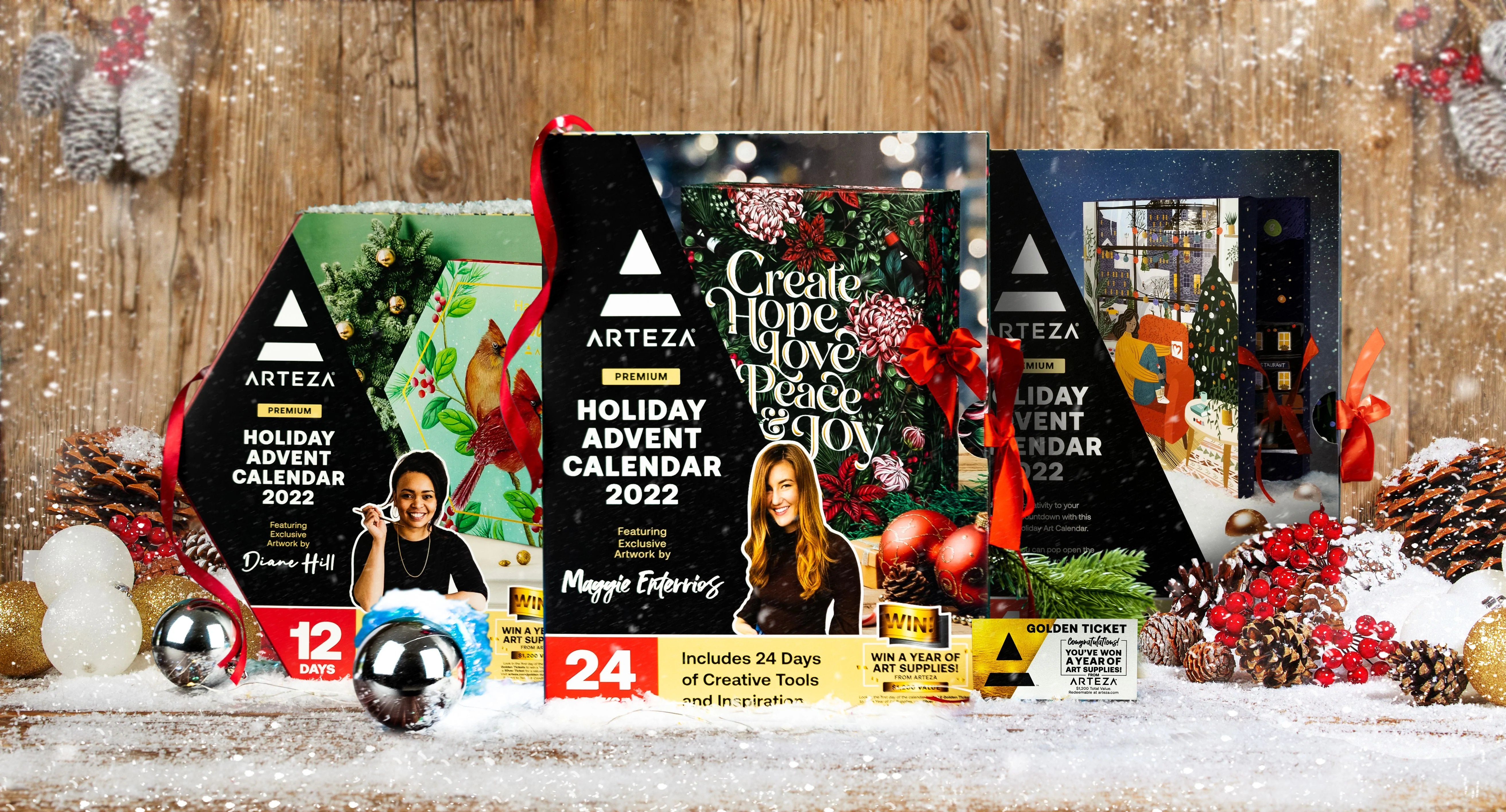 2022 Arteza Art Supplies Advent Calendars: Diane Hill, Maggie Enterrios ...