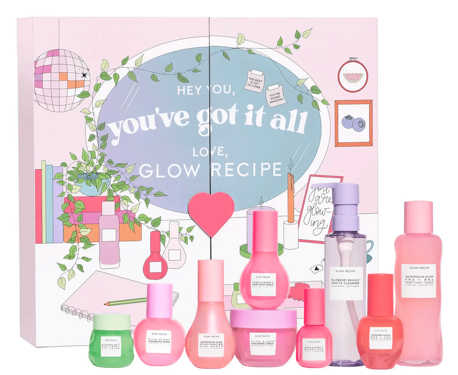 2022 Glow Recipe Vault Set: 9 Glow Giving Bestselling Products Hello