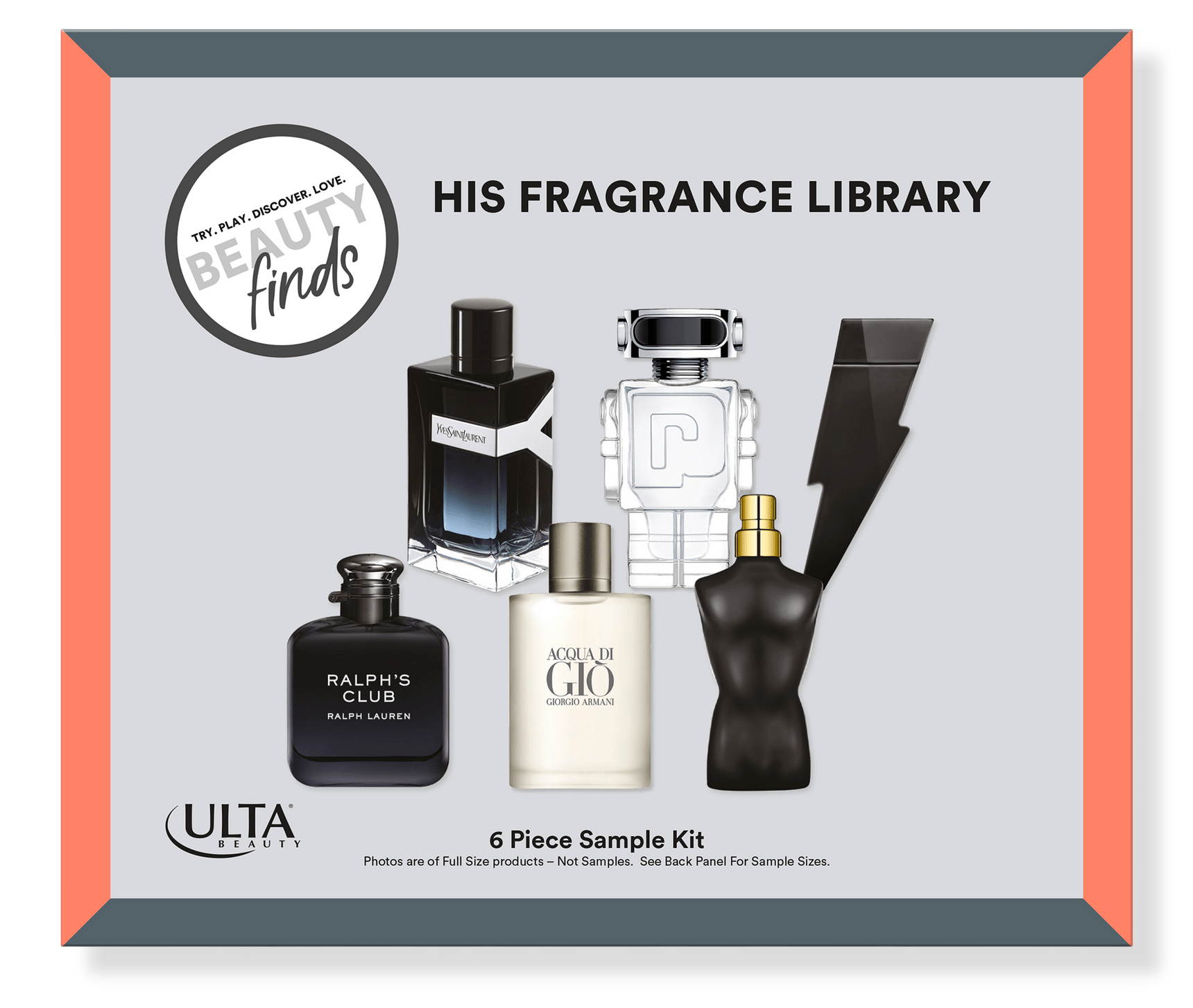 ULTA His Fragrance Library Kit 6 Fragrance Samples For His Scent