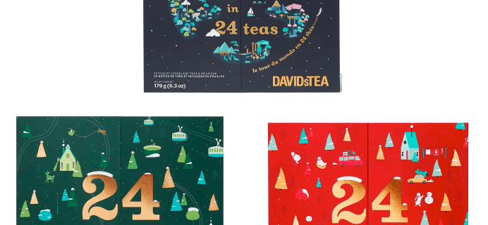 2022 David’s Tea Advent Calendars: Classic, Matcha, & Around The World Teas!