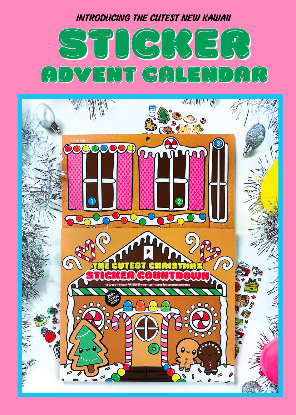 2022 Pipsticks Christmas Advent Calendar 12 Days of Kawaii Stickers