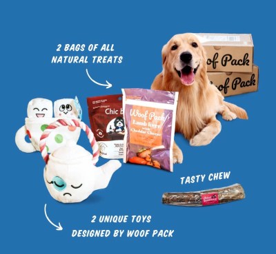 Woof Pack Coupon: First Box of Dog Treats and Toy for Just $2!
