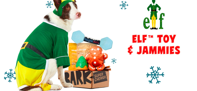 Super Chewer Coupon: FREE Elf Toy & Jammies With First Box of Super Tough Toys & Treats for Dogs!