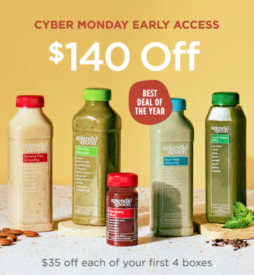 Splendid Spoon Cyber Monday Deal: Up To $140 Off Plant Based Meal Delivery!