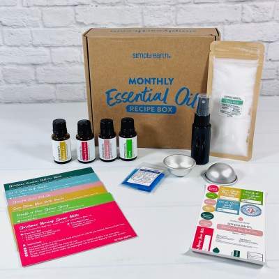 Simply Earth Essential Oil Box December 2022 Review – BEAUTY!