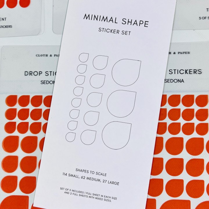 Minimal Shape Sticker Set | Transparent | Dots