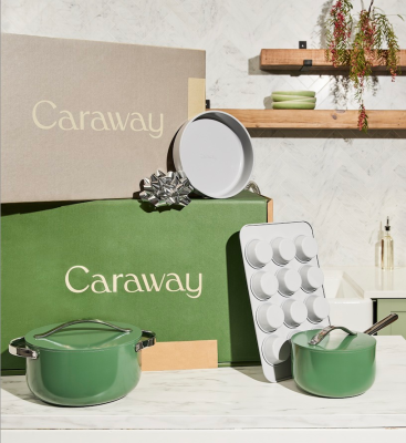 Feel The Christmas Spirit at Caraway This Holiday: Up to 20% Off Non-Toxic Modern Kitchen Essentials!