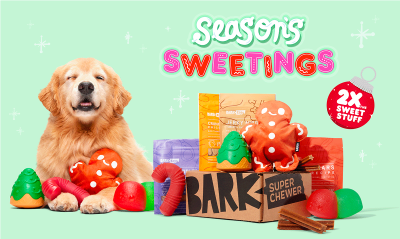 BarkBox & Super Chewer Coupon: Double Your First Box for FREE + Season’s Sweetings Box!