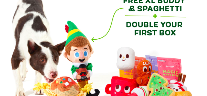 BarkBox Coupon: FREE Elf Inspired Toys With First Box of Toys and Treats for Dogs!
