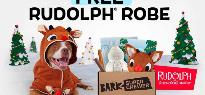 BarkBox & Super Chewer Deal: FREE Rudolph Robe With First Box of Tough Toys for Dogs!