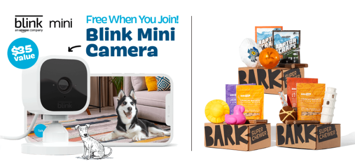 Super Chewer Coupon: FREE Blink Mini Camera With First Box of Tough Toys and Treats for Dogs!