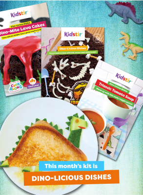 KidStir Kids Cooking Kit March 2023: Dino-Licious Dishes!