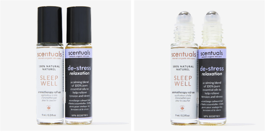 Scentuals Natural & Organic Skin Care De-stress & Sleep Well Roll-On Duo
