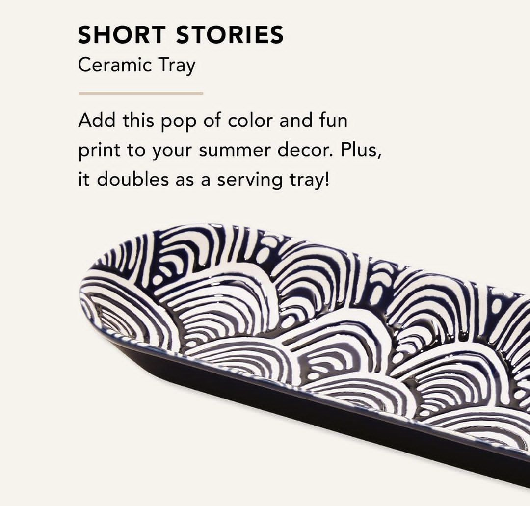 Short Stories Ceramic Tray