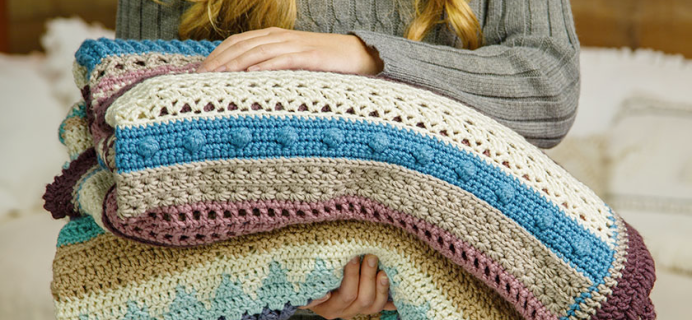 Annie’s Crochet Striped Afghan Club Coupon: Save 50% on Your First Crochet Box!