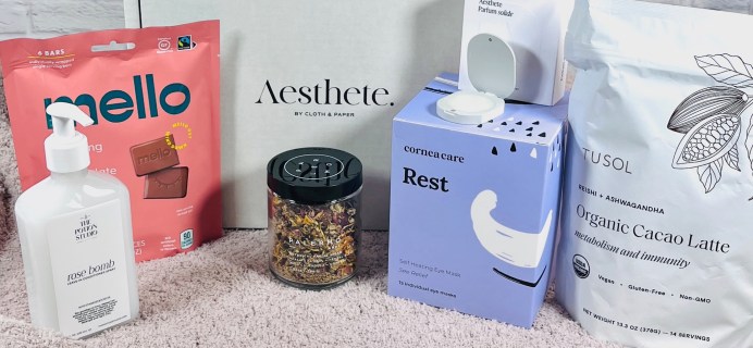 Aesthete Box by CLOTH & PAPER Spring 2023: Note To Self… You Deserve Nice Things