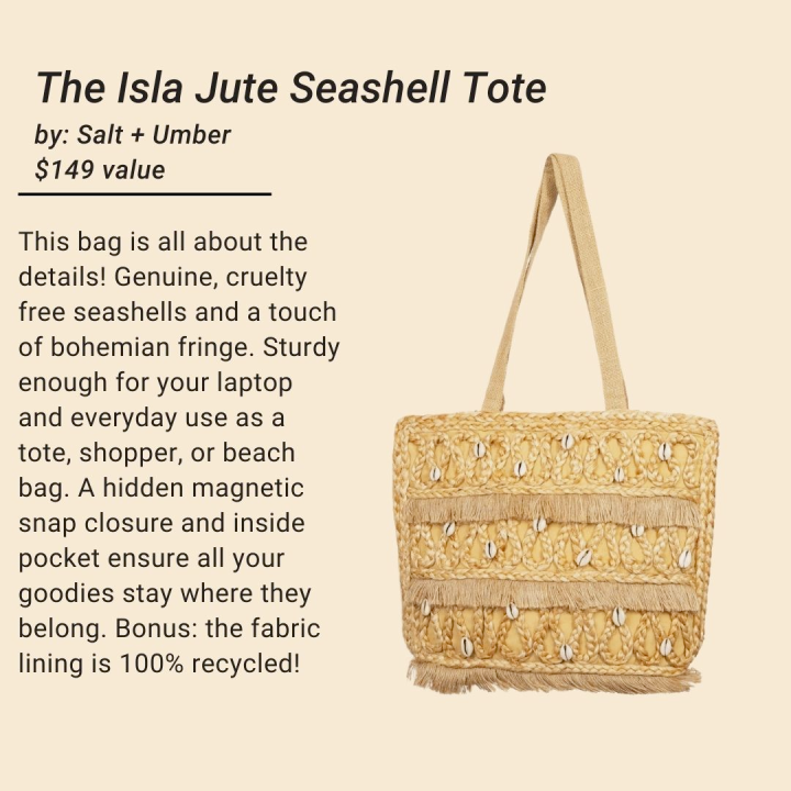 Isla Jute Seashell Tote by Salt + Umber