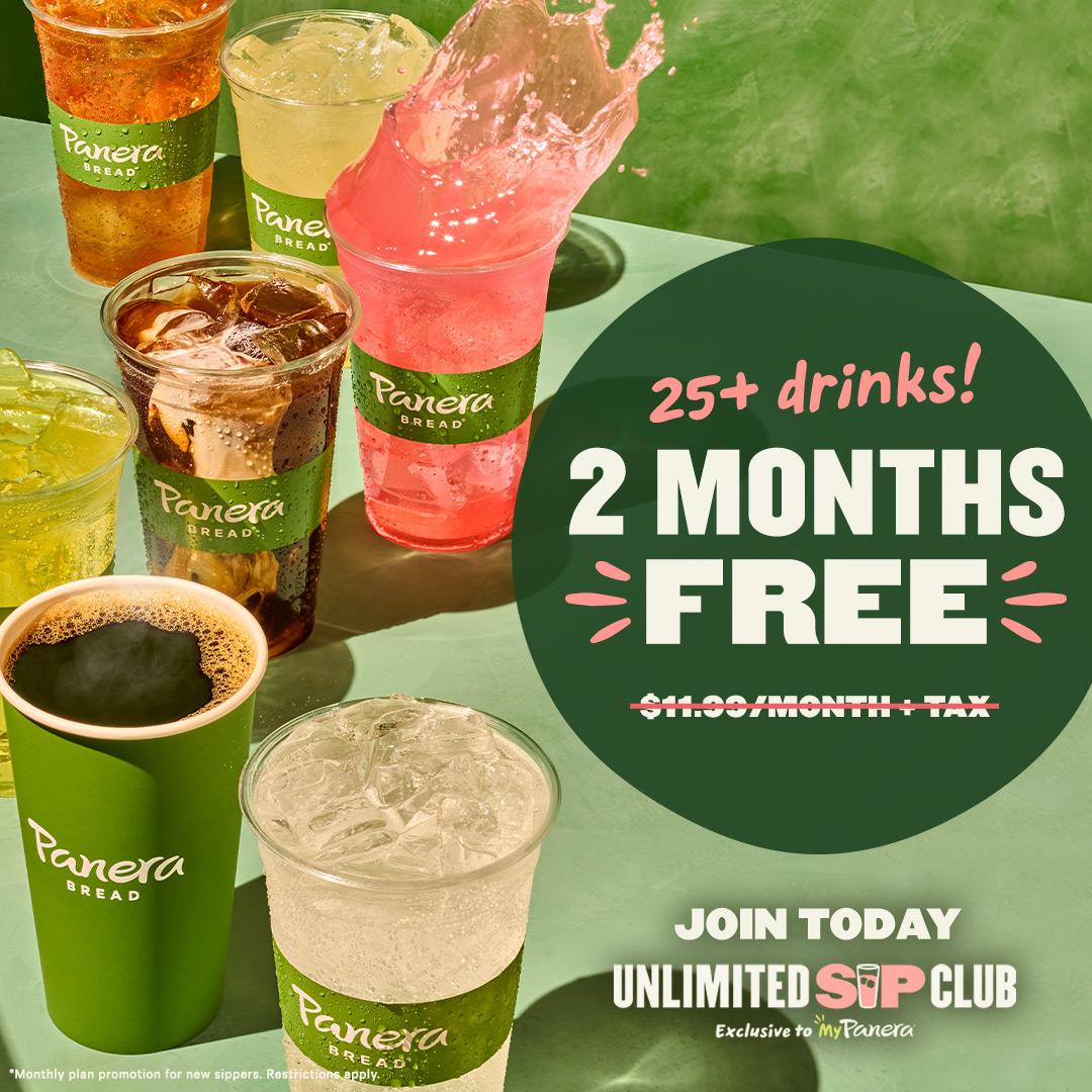 Panera Unlimited Sip Club Coupon: 2 Months Of FREE Drinks! - Hello ...