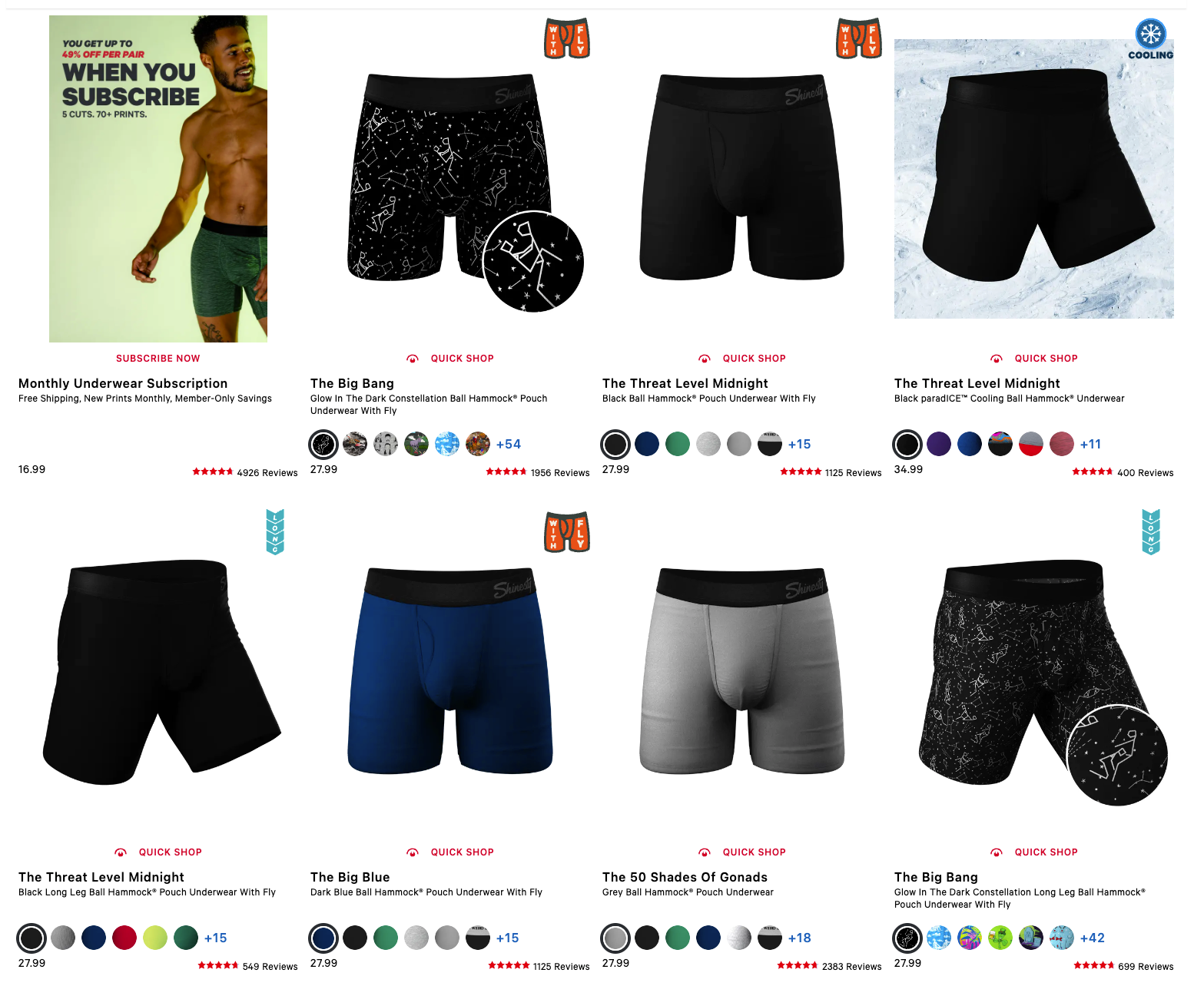 Women's Underwear Guide by Shinesty