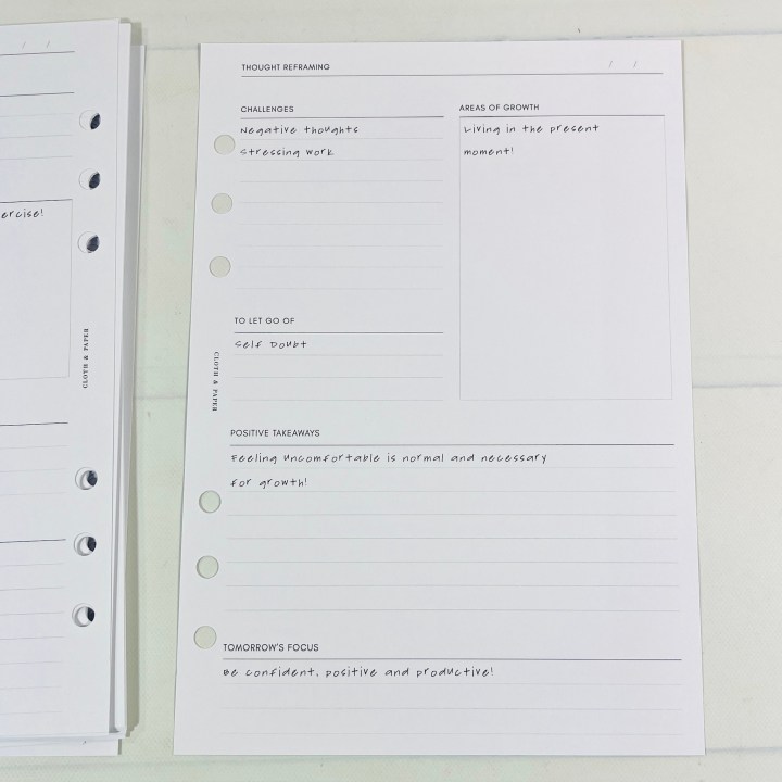 Small Functional Weekly Agenda Refill - Luxury Other White