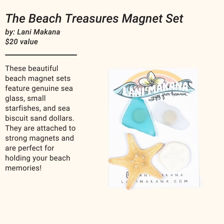 Beachly Fall 2023 Spoilers The Beach Treasures Magnet Set by: Lani Makana