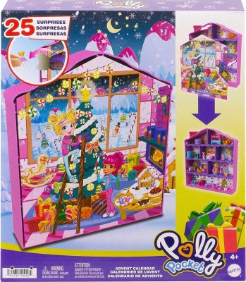 2023 Polly Pocket Advent Calendar: Featuring 2 Polly Pocket Dolls, 27 Accessories, and a Gingerbread Playhouse!
