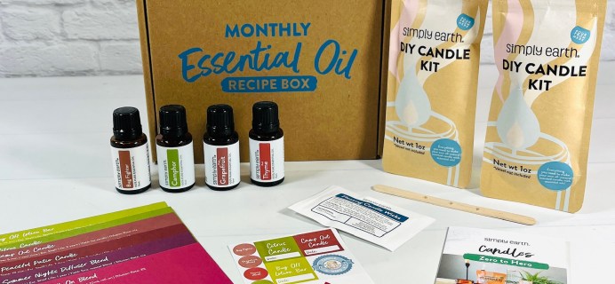 Simply Earth Essential Oil Box August 2023 Review – Candles!