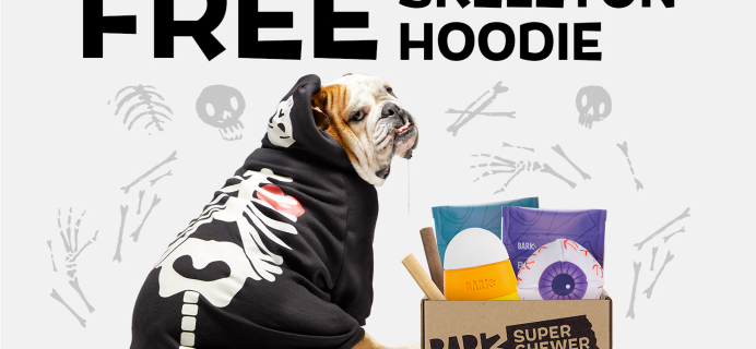 BarkBox & Super Chewer Deal: FREE Wearable Skeleton Hoodie With First Box of Toys and Treats for Dogs!