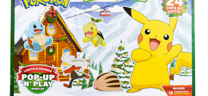 2023 Pokemon Deluxe Advent Calendar: Featuring Holiday Pikachu Figure!
