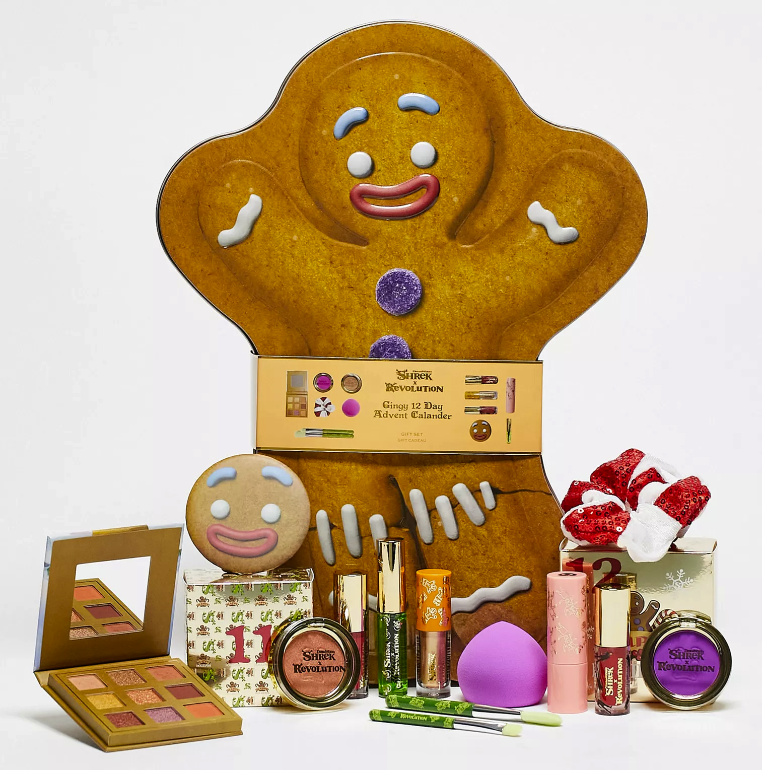 Revolution x Shrek Gingy Beauty Advent Calendar Spoilers 12 Days of