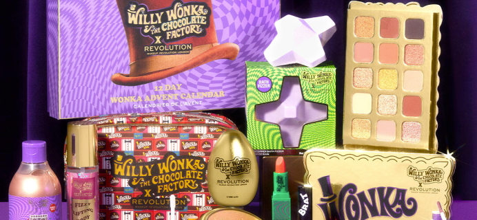Revolution x Willy Wonka & The Chocolate Factory Beauty Advent Calendar Full Spoilers: 12 Fun and Colorful Surprises!