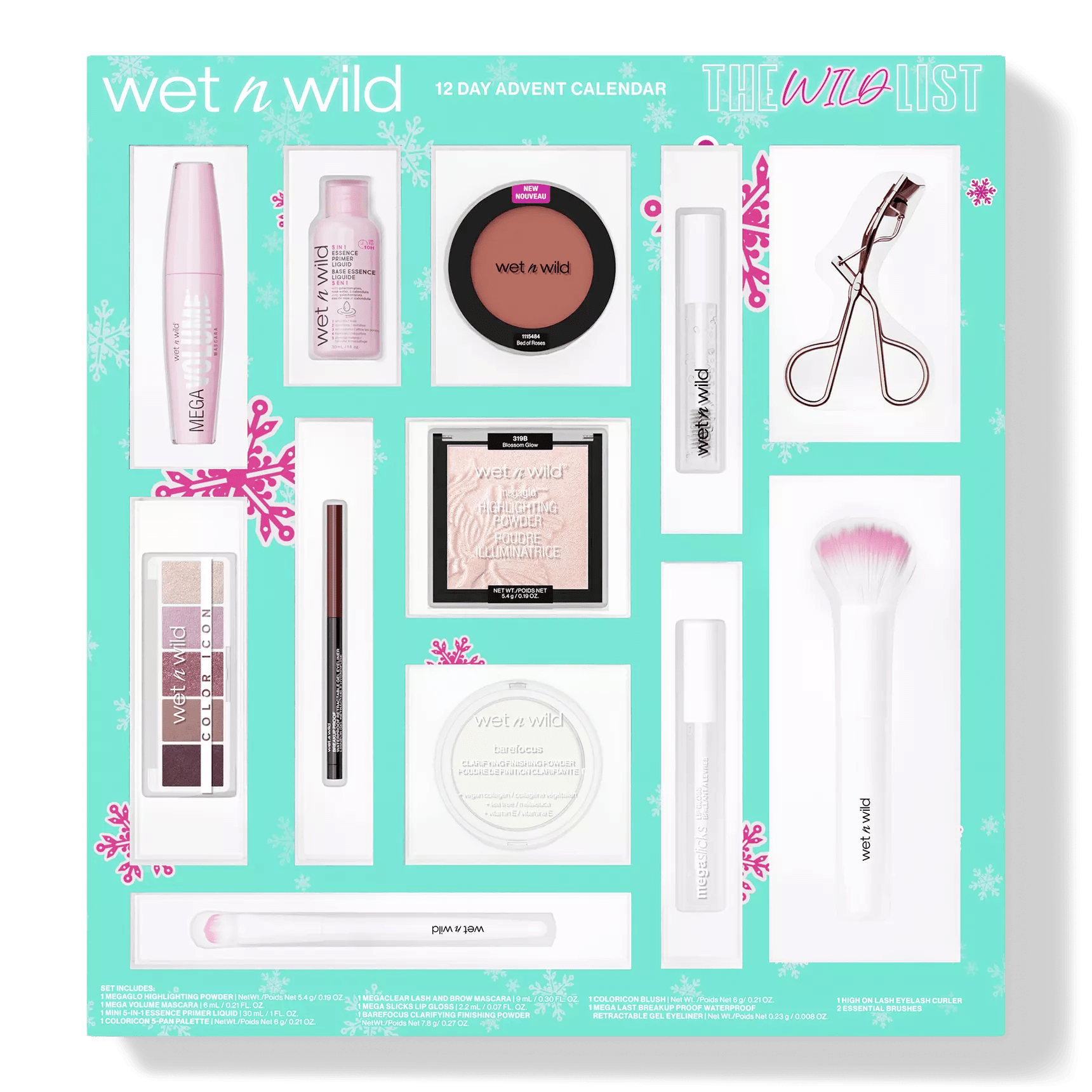 2023 Wet n Wild Advent Calendar: The Wild List 12 Day Advent Calendar 