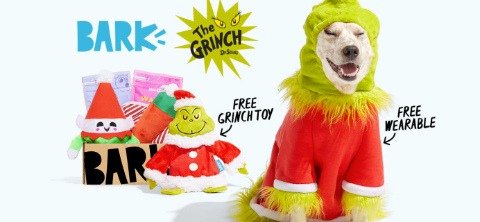 BarkBox & Super Chewer Coupon: FREE Grinch Bundle With First Box of Toys and Treats for Dogs!