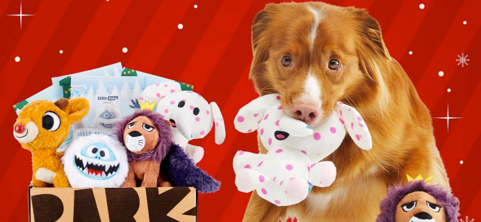 BarkBox & Super Chewer Coupon: Double Your First Box for FREE + Rudolph The Red Nosed Reindeer Themed Box!
