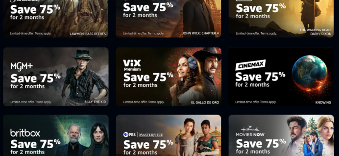 Amazon Video Cyber Monday Deal: 75% Off Your First TWO Months On Premium Channels!
