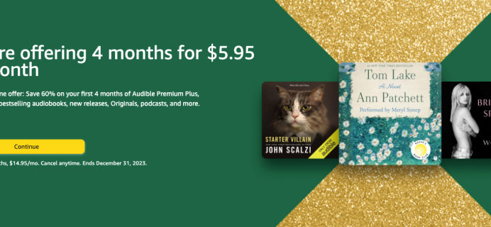 Amazon Audible Premium Plus Coupon: $5.95 a Month for 4 Months!