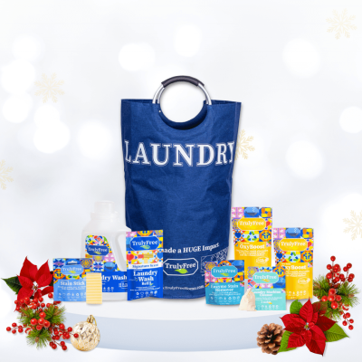 TrulyFree Holiday Coupon: 50 FREE Loads of Laundry + FREE Limited Edition Laundry Bag With Ultimate Laundry Bundle!