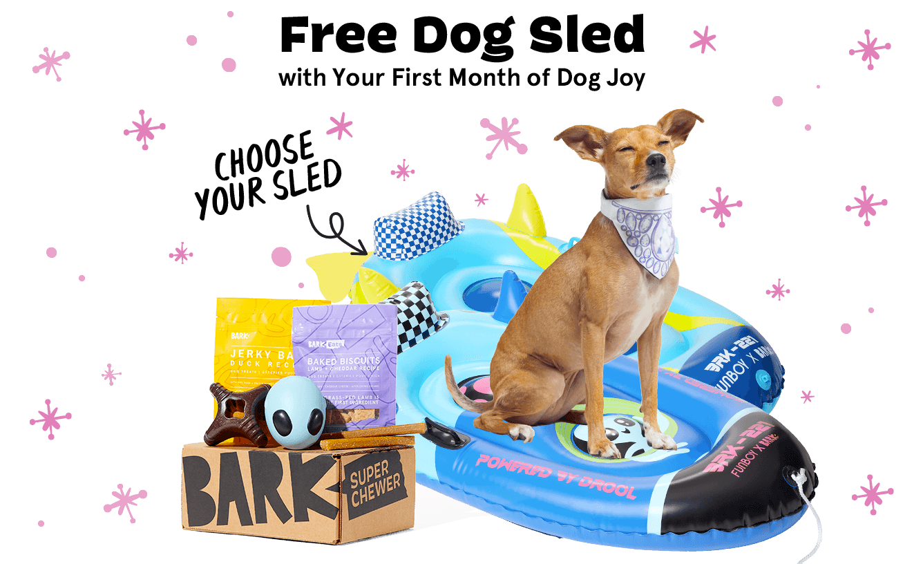 BarkBox & Super Chewer Coupon FREE FUNBOY Dog Sled With First Box of