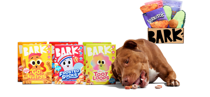 BarkBox & Super Chewer Deal:  FREE Cereal Treats Every Month With Multi Month Toys and Treats Subscription for Dogs!