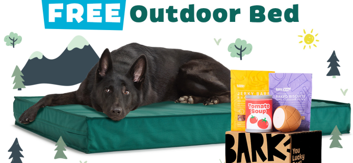 Super Chewer Coupon: FREE Outdoor Dog Bed With First Box of Tough Toys and Treats for Dogs!