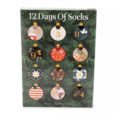 2024 MUK LUKS Socks Advent Calendar: 12 Days of Christmas Socks!