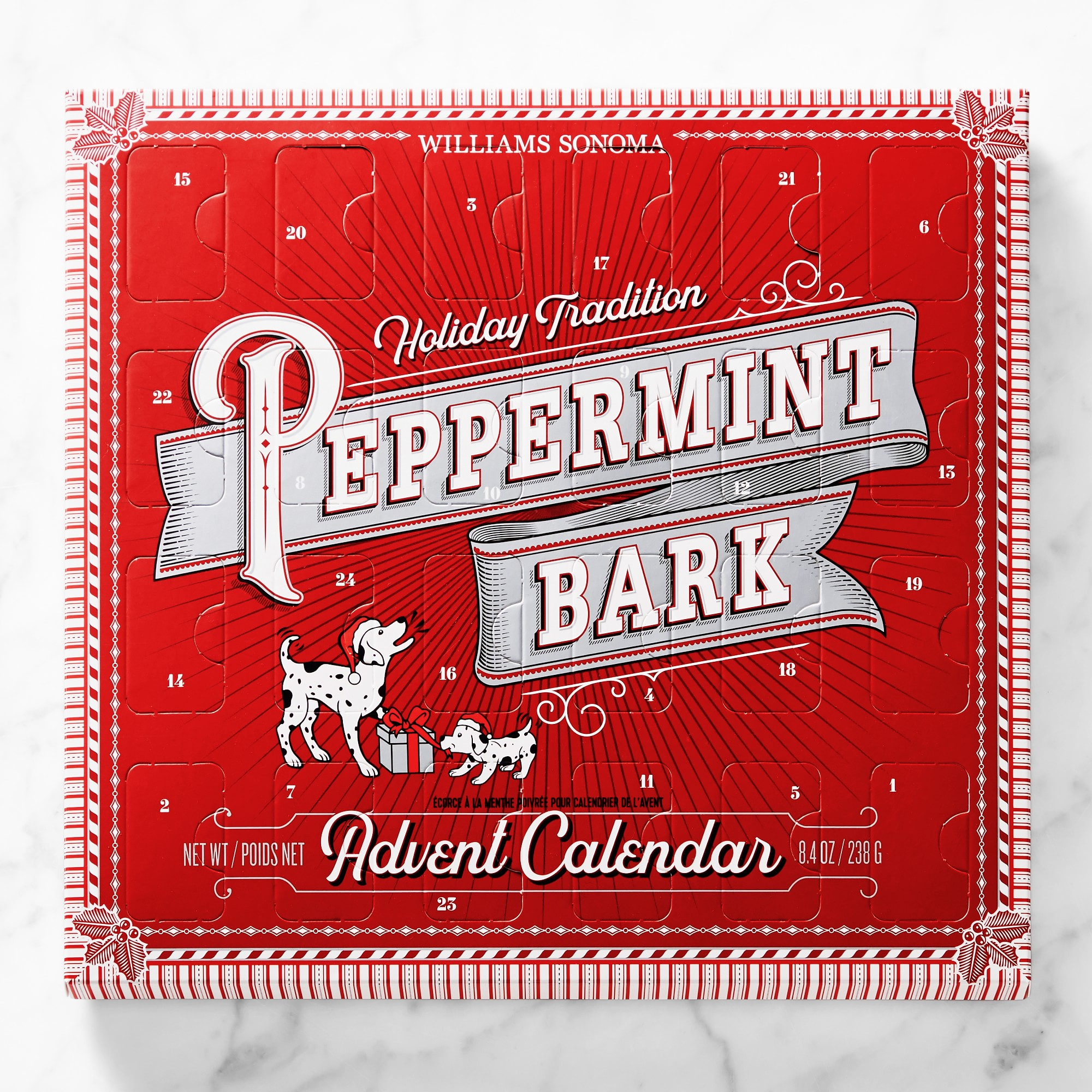 Williams Sonoma Peppermint Bark Advent Calendar: 24 Peppermint