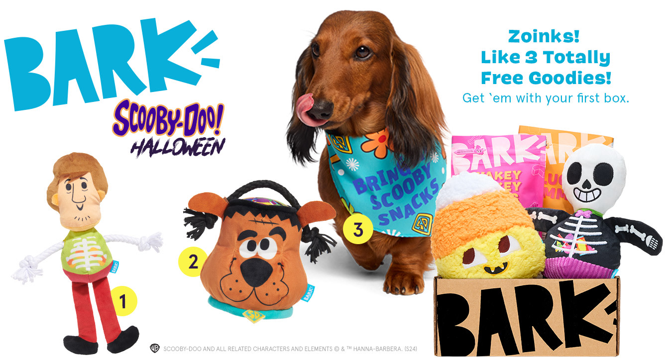 BarkBox Coupon FREE ScoobyDoo Halloween Bundle with Dog Toys and